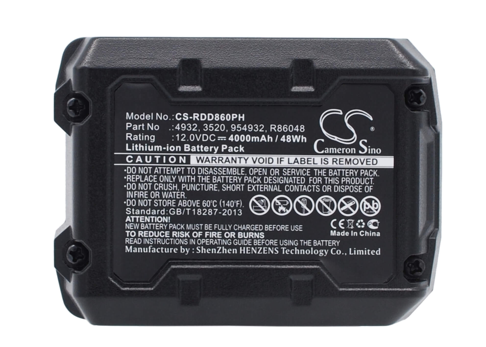 12.0V, 4000mAh, Li-ion Battery fits Aeg, Bbs 12c, Bll 12c, 48Wh