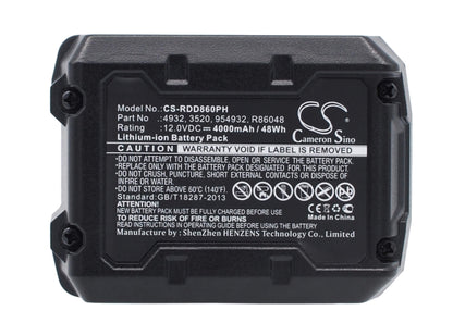 12.0V, 4000mAh, Li-ion Battery fits Aeg, Bbs 12c, Bll 12c, 48Wh