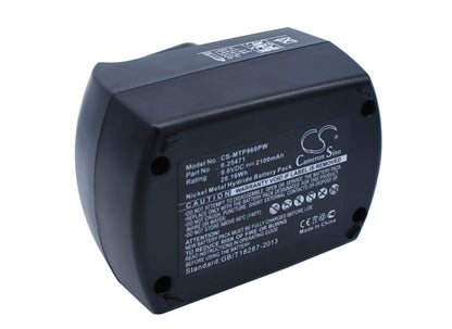 9.6V, 2100mAh, Ni-MH Battery fits Metabo, Bs 9.6, Bs9.6, 20.16Wh