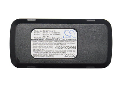 12.0V, 2100mAh, Ni-MH Battery fits Bosch, Gbm 12ve, Gbm 12vebs, 25.2Wh