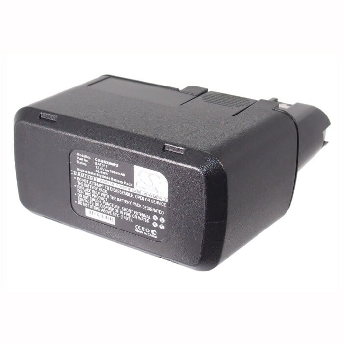 12.0V, 3000mAh, Ni-MH Battery fits Berner, Bacs 12v, 36Wh