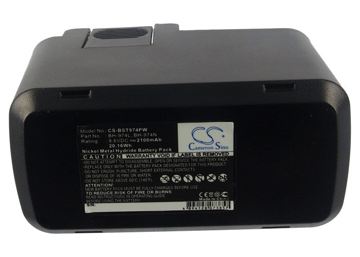 9.6V, 2100mAh, Ni-MH Battery fits Flex, Bbm 596 B, Bbm 596b, 20.16Wh