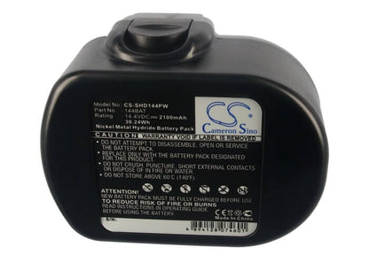 14.4V, 2100mAh, Ni-MH Battery fits Skil, 144vxt, 2565, 30.24Wh