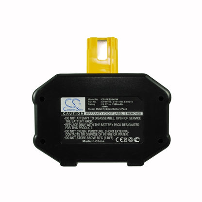 24.0V, 1500mAh, Ni-MH Battery fits Panasonic, Ey6812nqkw, Ey6812nqrw, 36Wh