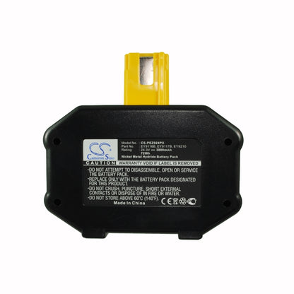 24.0V, 3000mAh, Ni-MH Battery fits National, Ey6812nqkw, Ey6812nqrw, 72Wh