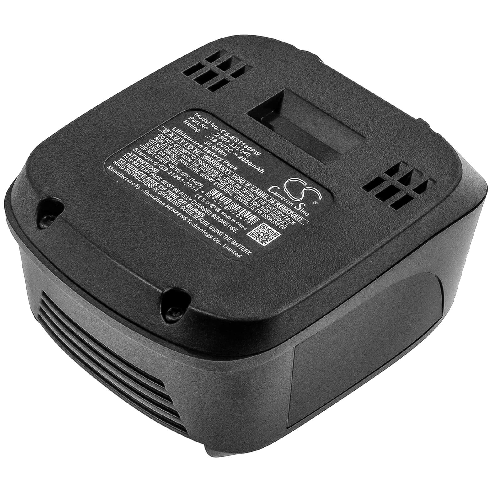 18.0V, 2000mAh, Li-ion Battery fits Bosch, Advancedcut 18, Advanceddrill 18, 36Wh