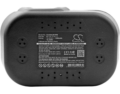 10.8V, 1500mAh, Li-ion Battery fits Einhell, Bt-cd 10.8/1 Li, 16.2Wh