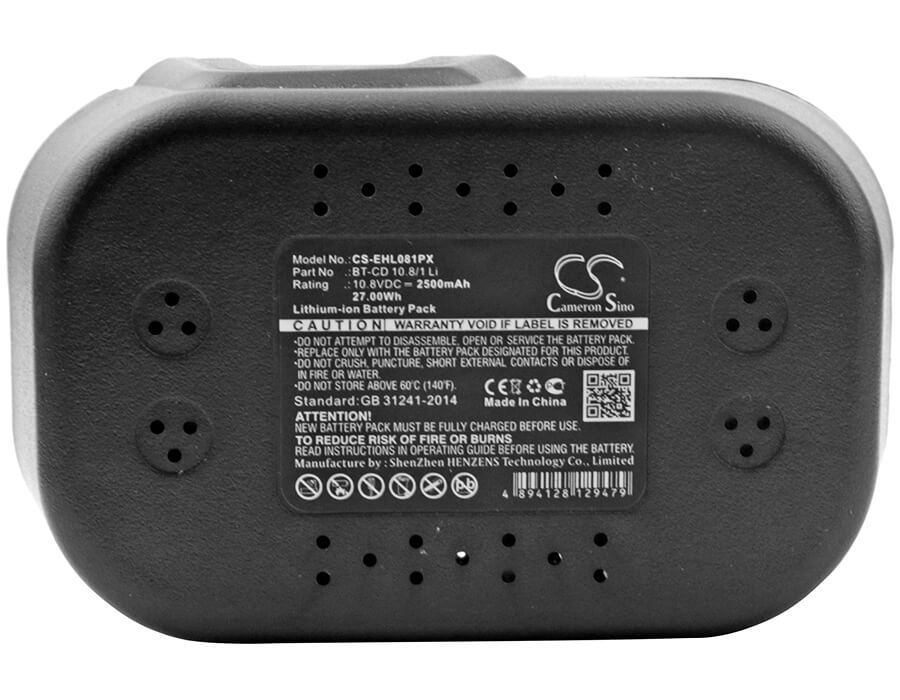 10.8V, 2500mAh, Li-ion Battery fits Einhell, Bt-cd 10.8/1 Li, 27Wh