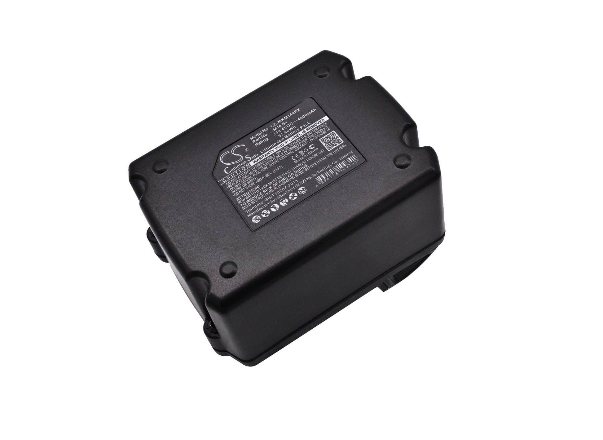 14.4V, 4000mAh, Li-ion Battery fits Milwaukee, C14 Dd, C14 Pd, 57.6Wh