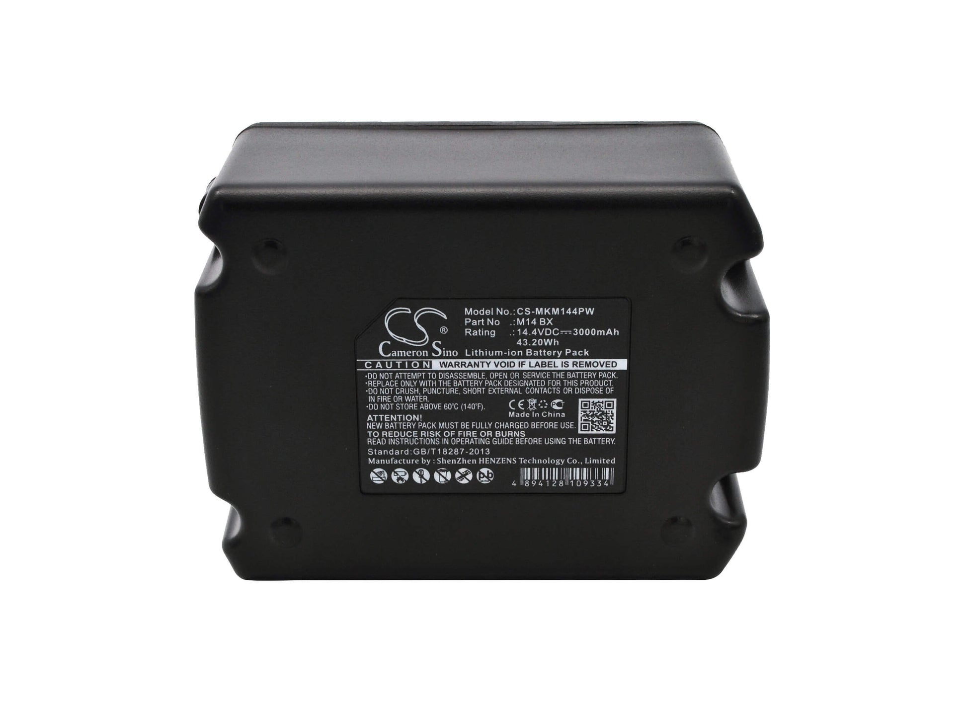 14.4V, 3000mAh, Li-ion Battery fits Milwaukee, C14 Dd, C14 Pd, 43.2Wh
