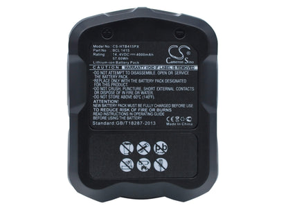 14.4V, 4000mAh, Li-ion Battery fits Hitachi, C-2, Cj 14dl, 57.6Wh