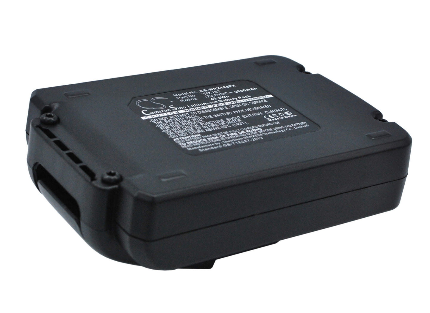 20.0V, 2000mAh, Li-ion Battery fits Worx, Wa3503, Wa3528, 40Wh
