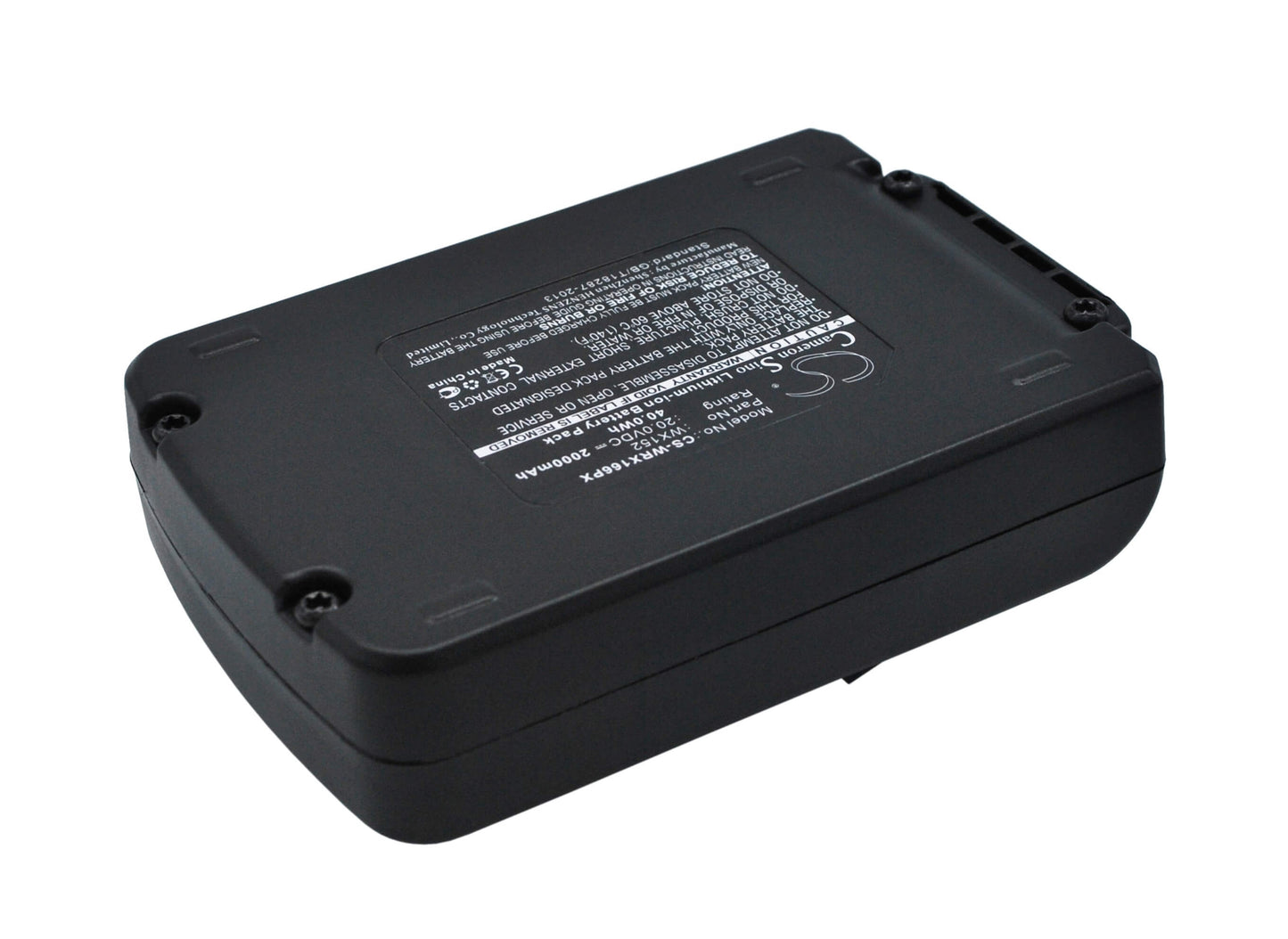 20.0V, 2000mAh, Li-ion Battery fits Worx, Wa3503, Wa3528, 40Wh