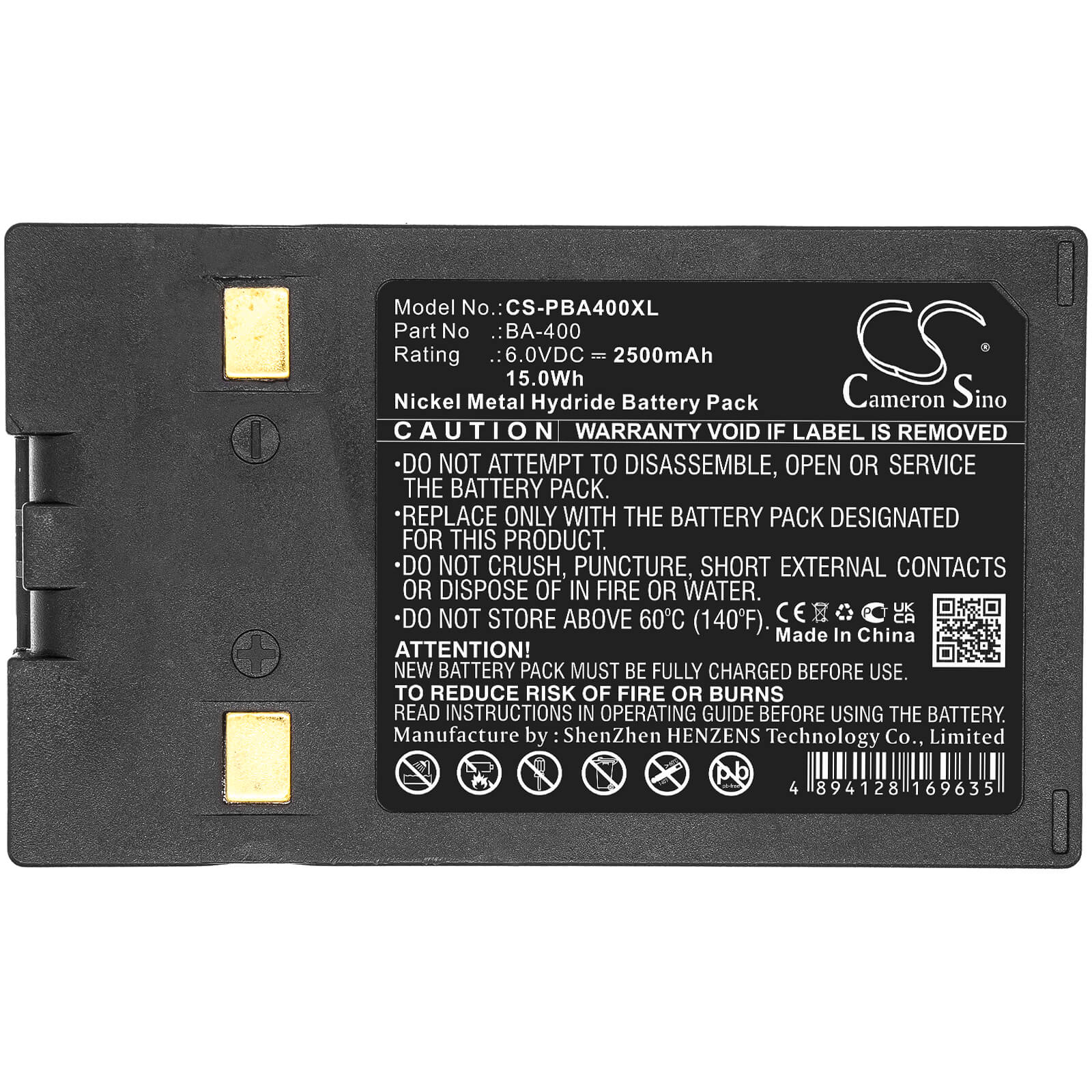 6V, 2500mAh, Ni-MH Battery fits Brother, Superpower Note Pn4400, Superpower Note Pn5700ds, 15Wh
