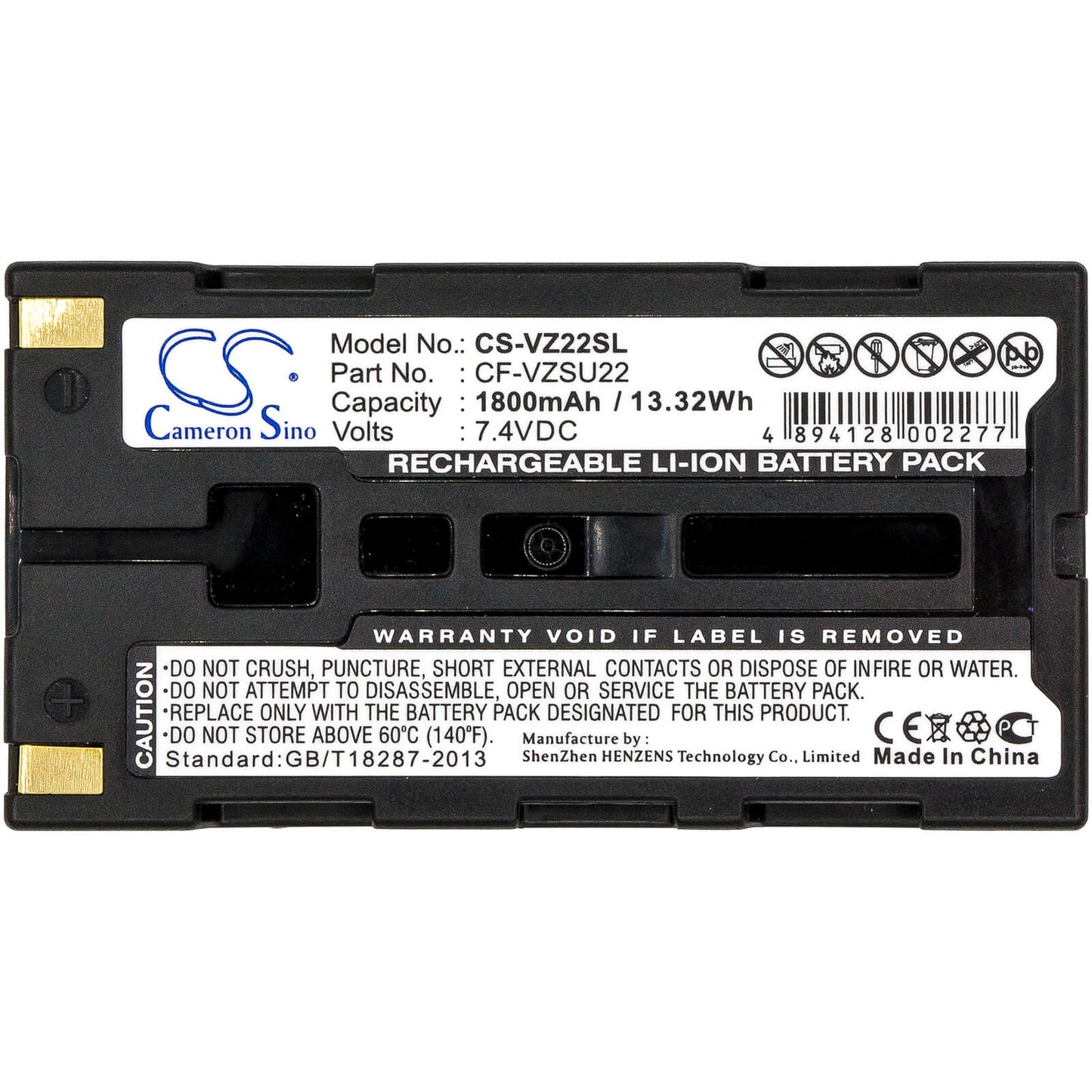Printer 7.4V, 1800mAh, Li-ion Battery fits Nippon, Avionics Thermo Gear 2ur18650f, 13.32Wh
