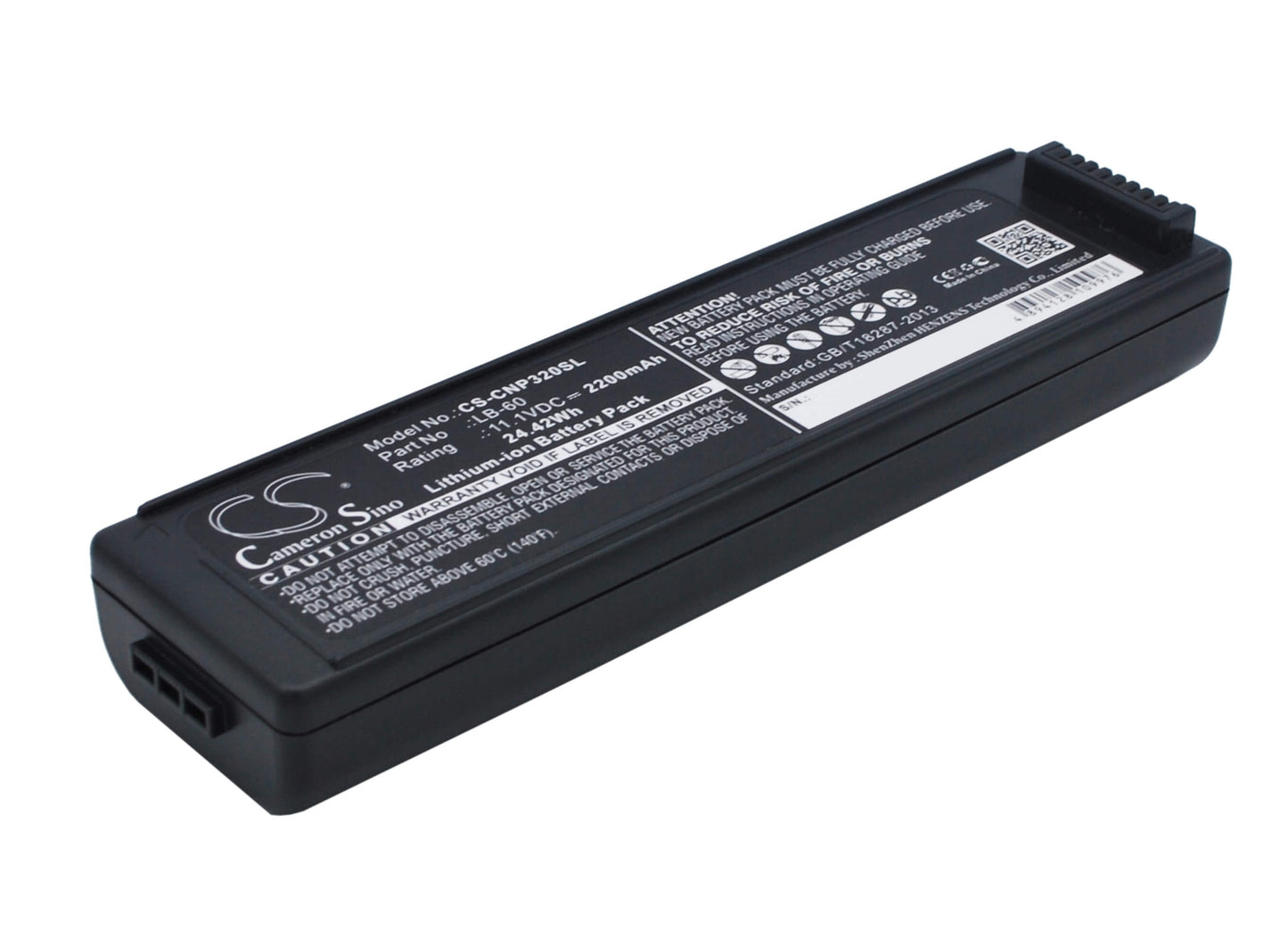 11.1V, 2200mAh, Li-ion Battery fits Canon, Lk-62, Pixma I260, 24.42Wh