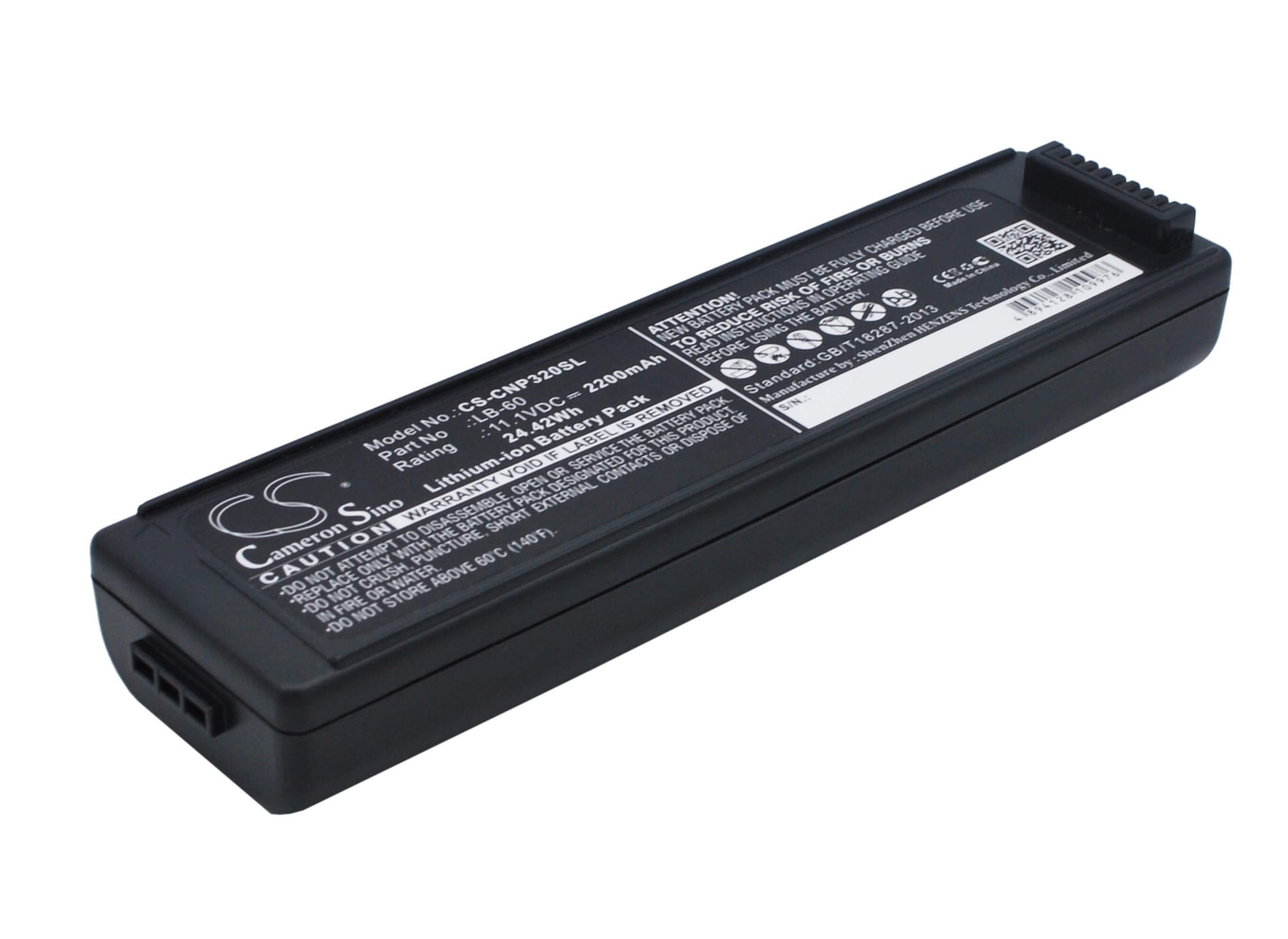 11.1V, 2200mAh, Li-ion Battery fits Canon, Lk-62, Pixma I260, 24.42Wh