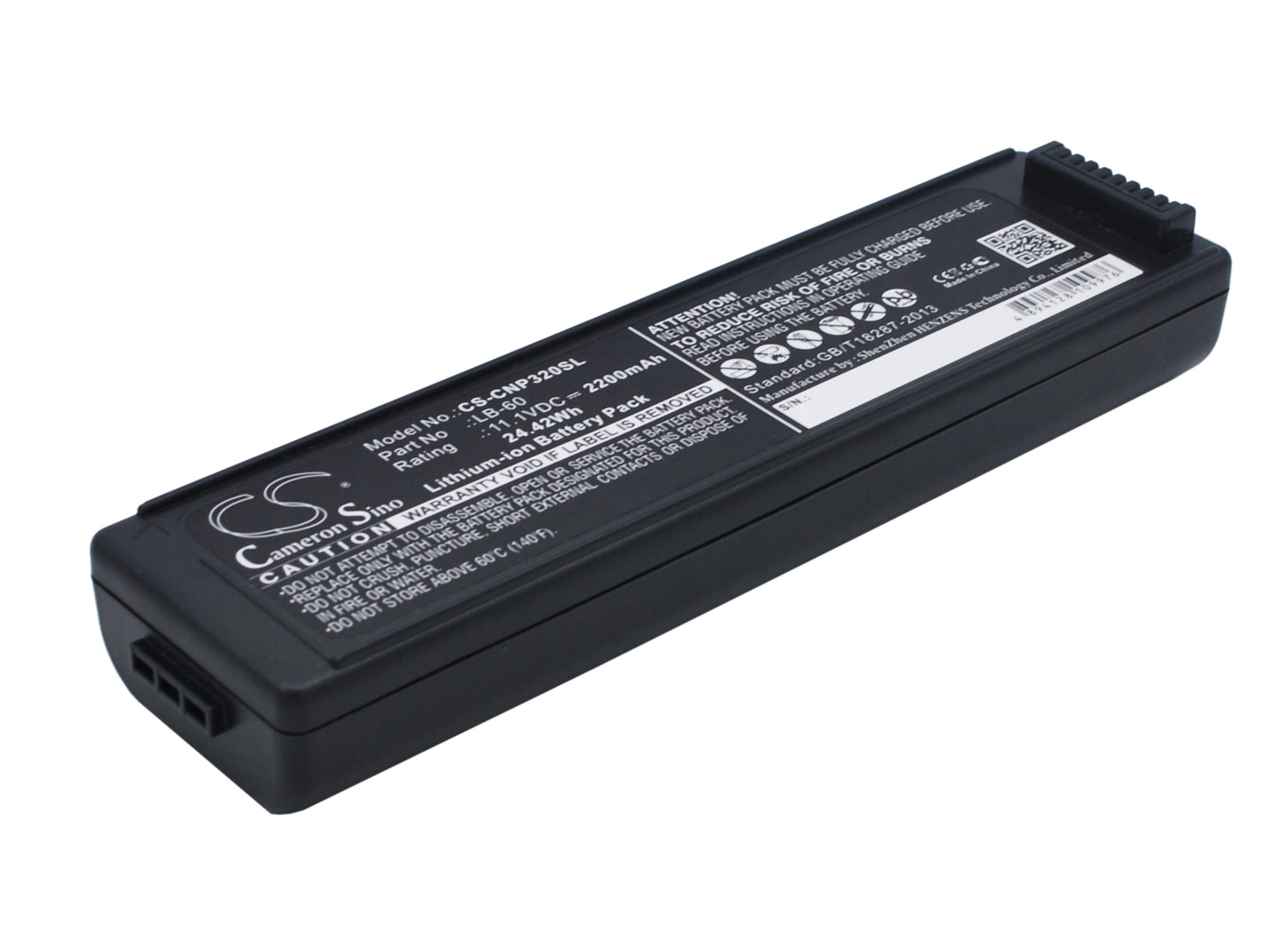 11.1V, 2200mAh, Li-ion Battery fits Canon, Lk-62, Pixma I260, 24.42Wh