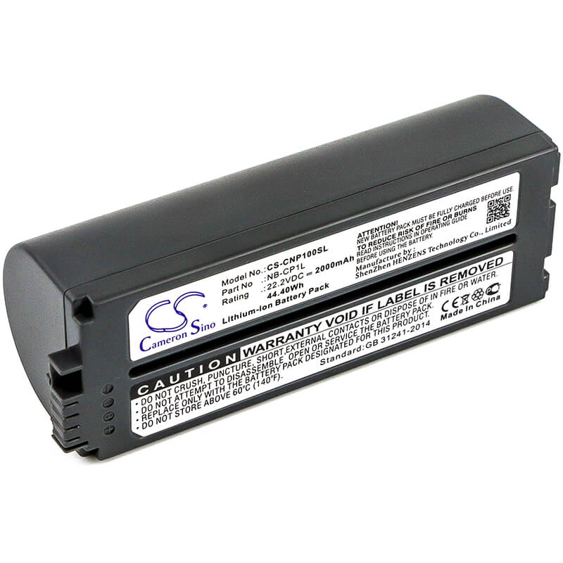 22.2V, 2000mAh, Li-ion Battery fits Canon, Selphy Cp- 500, Selphy Cp-100, 44.4Wh