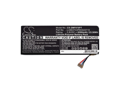 3.8V, 6200mAh, Li-Polymer Battery fits Zte, Mf97v, Spro2 Smart Projector, 23.56Wh