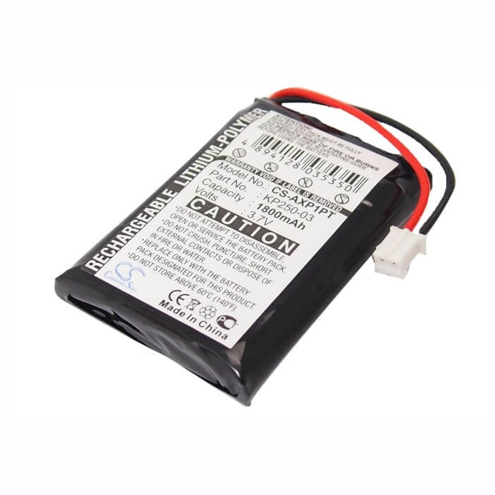 3.7V, 1700mAh, Li-Polymer Battery fits Aaxa, P1 Pico Projector, 6.29Wh