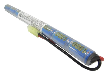 9.6V, 1500mAh, Ni-MH Battery fits Cameron Sino, RC Airsoft Cs-ns120c31mt, 14.4Wh