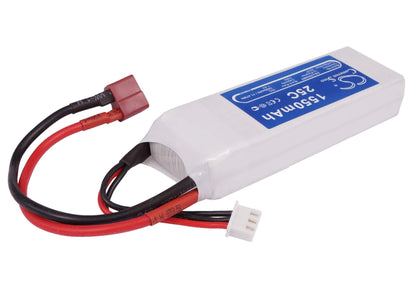 7.4V, 1550mAh, Li-Polymer Battery fits Cameron Sino, RC Cars Cs-lt932rt, 11.47Wh