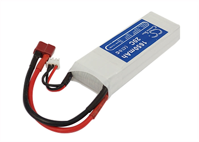 7.4V, 1650mAh, Li-Polymer Battery fits Cameron Sino, RC Cars Cs-lt935rt, 12.21Wh