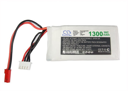 11.1V, 1300mAh, Li-Polymer Battery fits Cameron Sino, RC Cars Cs-lp1303c30rt, 14.43Wh