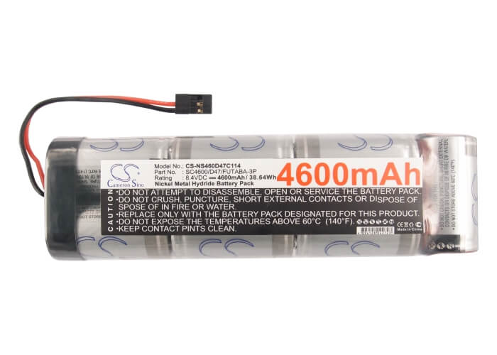 8.4V, 4600mAh, Ni-MH Battery fits Cameron Sino, RC Cars Cs-ns460d47c114, 38.64Wh