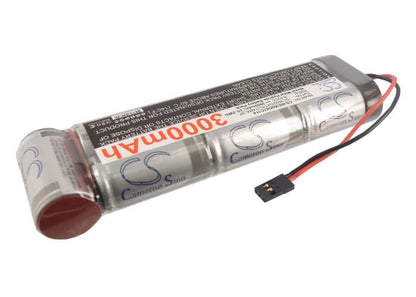 8.4V, 3000mAh, Ni-MH Battery fits Cameron Sino, RC Cars Cs-ns300d47c114, 25.2Wh