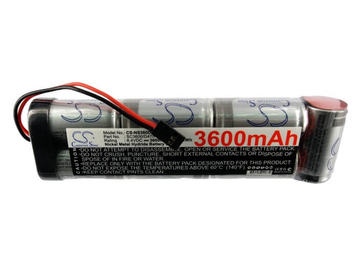 8.4V, 3600mAh, Ni-MH Battery fits Cameron Sino, RC Cars Cs-ns360d47c114, 30.24Wh