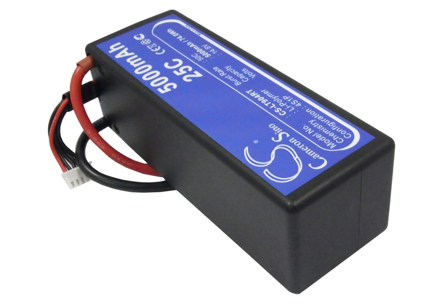 14.8V, 5000mAh, Li-Polymer Battery fits Cameron Sino, RC Cars Cs-lt904rt, 74Wh