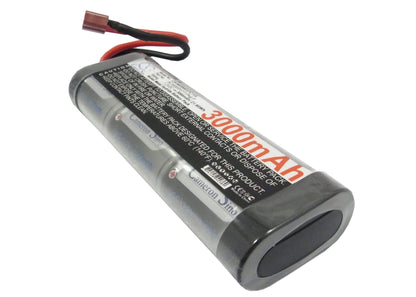 7.2V, 3000mAh, Ni-MH Battery fits Cameron Sino, RC Cars Cs-ns300d37c115, 21.6Wh