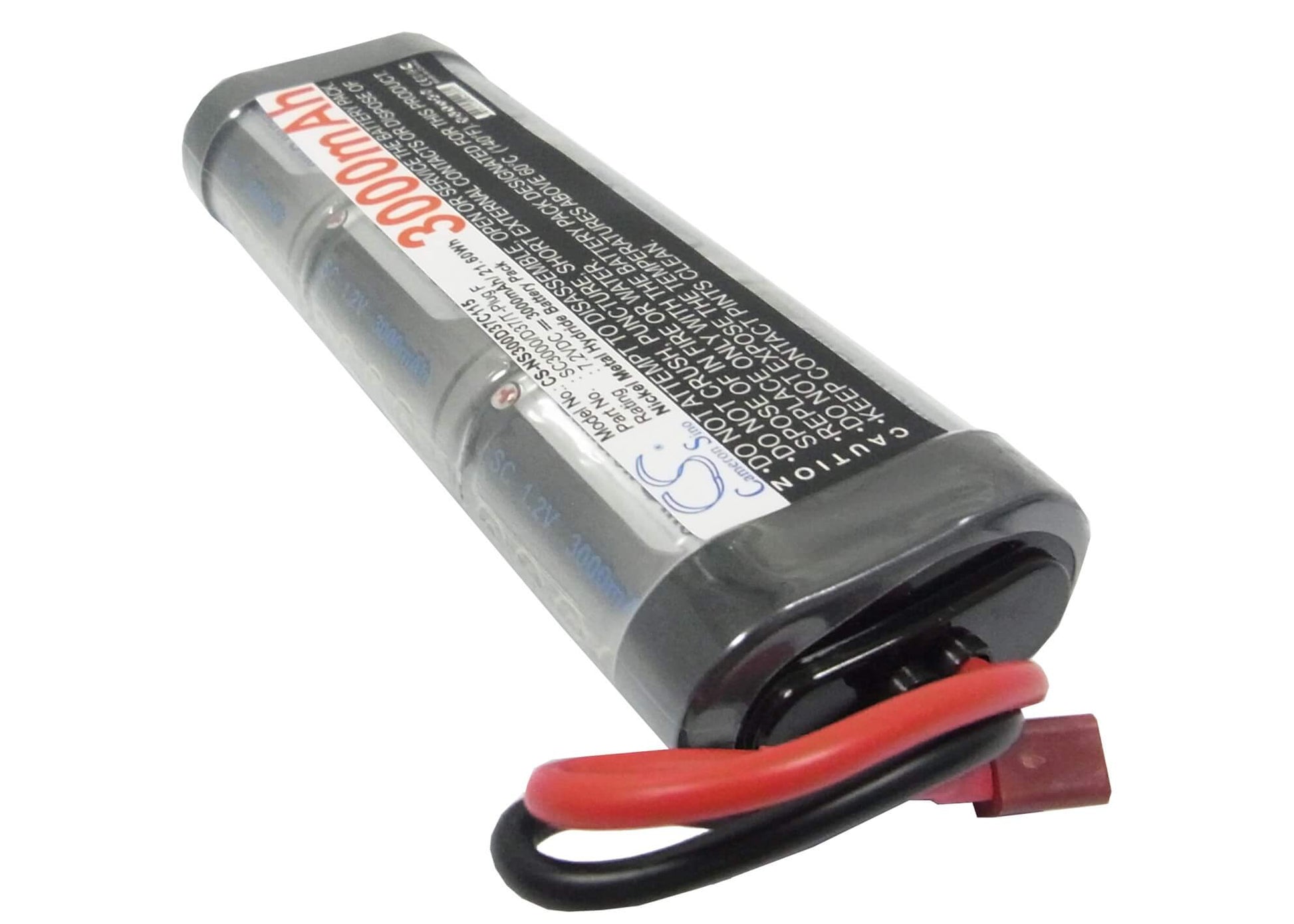 7.2V, 3000mAh, Ni-MH Battery fits Cameron Sino, RC Cars Cs-ns300d37c115, 21.6Wh