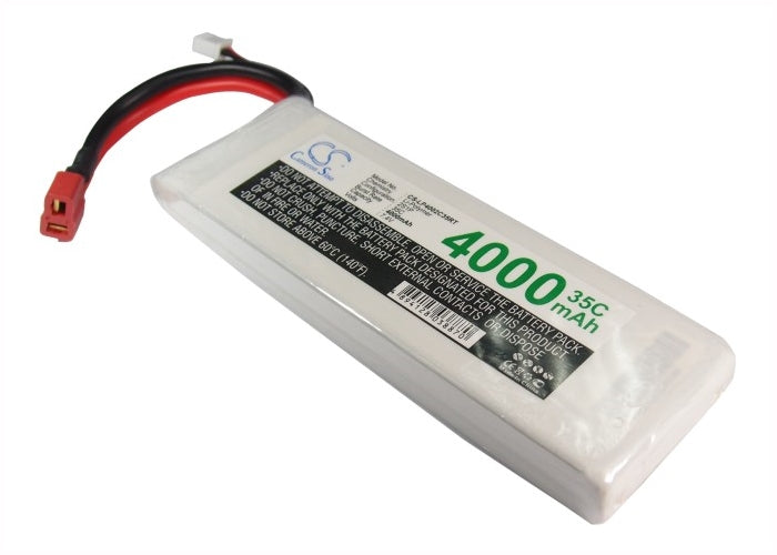 7.4V, 4000mAh, Li-Polymer Battery fits Cameron Sino, RC Cars Cs-lp4002c35rt, 29.6Wh