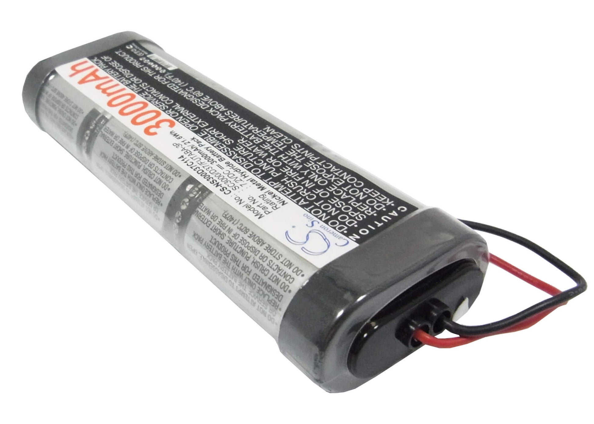 7.2V, 3000mAh, Ni-MH Battery fits Cameron Sino, RC Cars Cs-ns300d37c114, 21.6Wh