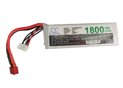 14.8V, 1800mAh, Li-Polymer Battery fits Cameron Sino, RC Cars Cs-lp1804c30rt, 26.64Wh
