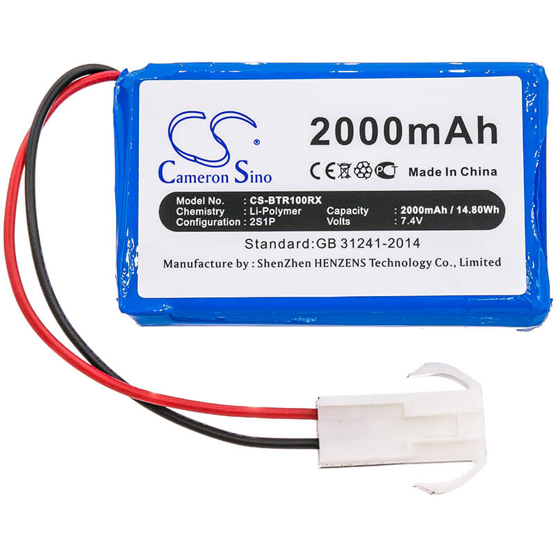 7.4V, 2000mAh, Li-Polymer Battery fits Brookstone, RC Fpv Rover Revolution, 14.8Wh