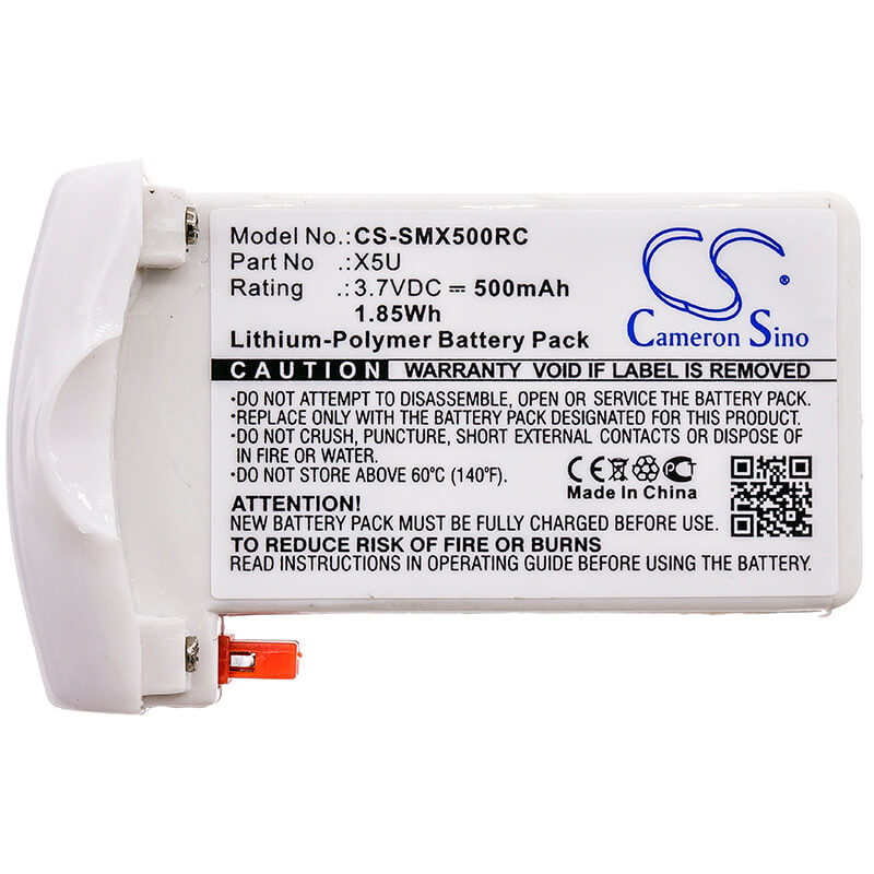 3.7V, 500mAh, Li-Polymer Battery fits Syma, RC Fpv X5u, X5uc, X5uw, 1.85Wh