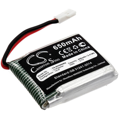 3.7V, 650mAh, Li-Polymer Battery fits Skyhunter, RC Fpv X8tw, 2.405Wh