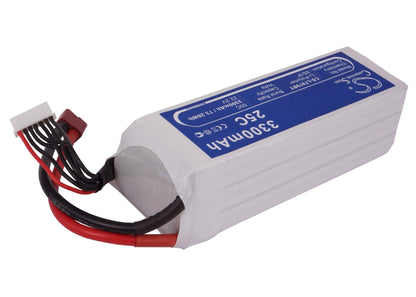 22.2V, 3300mAh, Li-Polymer Battery fits Cameron Sino, RC Fpv Cs-lt979rt, 73.26Wh