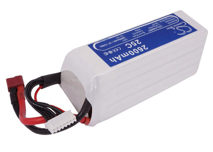 22.2V, 2600mAh, Li-Polymer Battery fits Cameron Sino, RC Fpv Cs-lt968rt, 57.72Wh