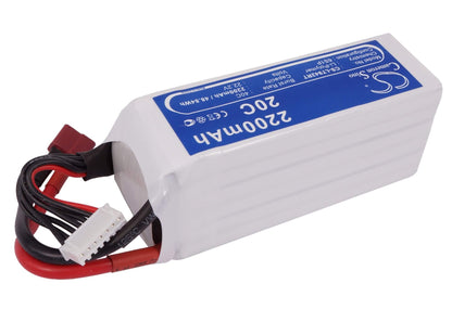 22.2V, 2200mAh, Li-Polymer Battery fits Cameron Sino, RC Fpv Cs-lt942rt, 48.84Wh