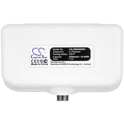 7.4V, 2000mAh, Li-Polymer Battery fits Syma, RC Fpv X8 Pro, 14.8Wh