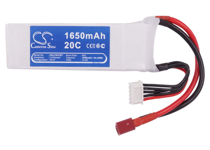 14.8V, 1650mAh, Li-Polymer Battery fits Cameron Sino, RC Helicopters Cs-lt937rt, 24.42Wh