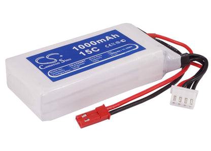 11.1V, 1000mAh, Li-Polymer Battery fits Cameron Sino, RC Helicopters Cs-lt926rt, 11.1Wh