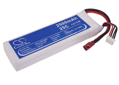 11.1V, 2500mAh, Li-Polymer Battery fits Cameron Sino, RC Helicopters Cs-lt973rt, 27.75Wh