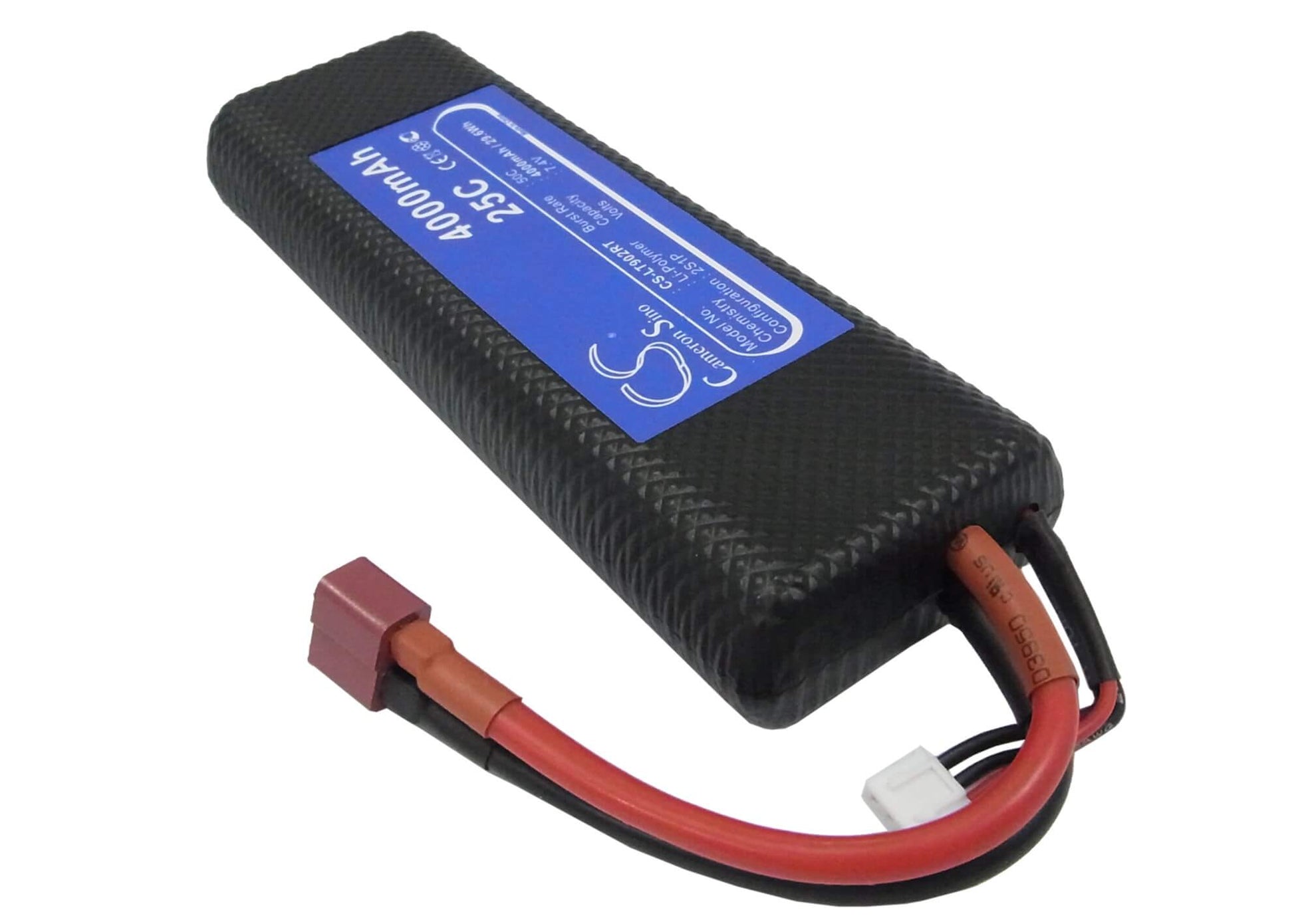 7.4V, 4000mAh, Li-Polymer Battery fits Cameron Sino, RC Helicopters Cs-lt902rt, 29.6Wh