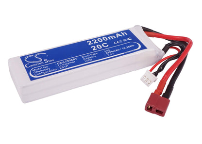 7.4V, 2200mAh, Li-Polymer Battery fits Cameron Sino, RC Helicopters Cs-lt938rt, 16.28Wh
